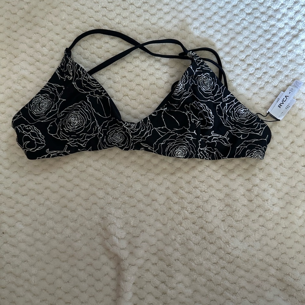 RVCA Black Floral Bralette